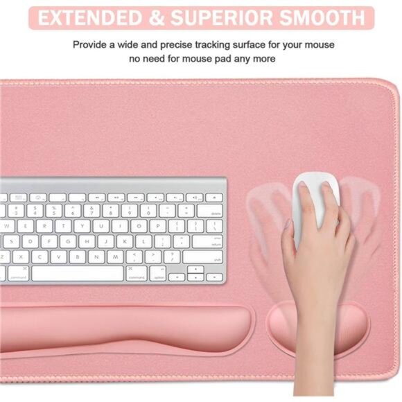 4-in-1 Large Mouse Pad, Keyboard Wrist Rest Pad & Wrist Support Mousepad Set - Picture 4 of 8